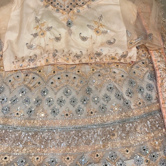 Designer New Peach Lehenga with sequins and mirror work - Picture 10 of 10